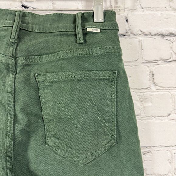 Mother The Hustler Ankle Fray Jeans Second Chance High Rise Black Forest Size 28 - Picture 13 of 16